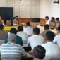 Kapolda Jambi Irjen Pol A Rachmad Wibowo SIK Saat Pimpin Rapat Bahas Geng Motor dan Kamtibmas di Gedung Sementara Polresta Jambi di Hotel Resident Kota Jambi, Rabu (26/01/22) pagi. FOTO : Noval/HMS Polda Jambi.