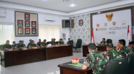 Kasi Perencanaan Korem 042/Gapu Kolonel Inf Maskun Nafik, S.H Pimpin Tim Pokja Zona Integritas Menuju WBK dan WBBM di Makorem, Senin (5/8/22) pagi.