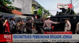 Rekonstruksi Kasus Pembunuhan Brigadir J di Dua Lokasi Seluruh Tersangka Dihadirkan. FOTO : Tangkapan Layar