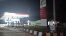 SPBU PT Jambi Tulo Pratama yang berada di kelurahan Sungai Rengas, Kecamatan Marosebo Ulu, Batanghari. FOTO : Ed