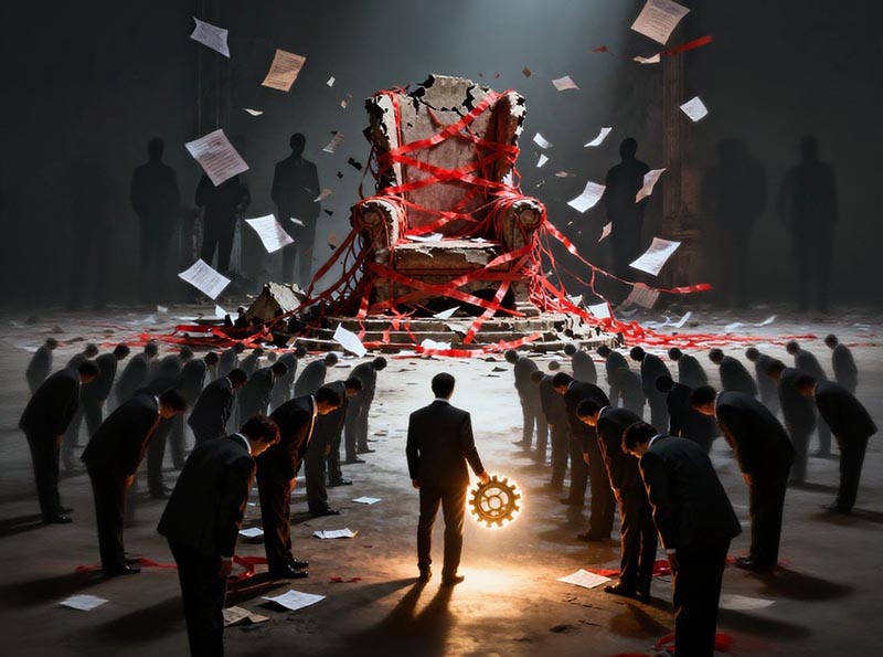 Mengakhiri Rezim Penjilat: Urgensi Restorasi Meritokrasi di Tubuh Birokrasi. [GRAFIS : Lintastungkal]