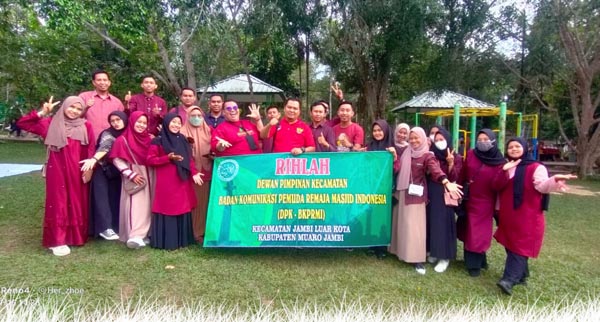 Dok. Ajang Silaturahmi DPK BKPRMI dengan Remaja Masjid se Kecamatan Jaluko di Hutan Kota Jambi, Sabtu (15/1/22).