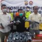 Kasubdit III Ditresnarkoba Polda Jambi AKBP Sanusi Saat Pres Rilis di Mapolda Jambi. FOTO : Dhea/Ist