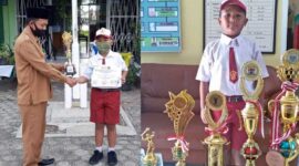 Rizki Al-Shodiqin, murid kelas 3 SD Persit II-4 Jambi. FOTO : Korem042/Gapu