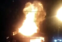 Rumah Dinas Wakil Gubernur Jambi Ludes Terbakar. FOTO : Noval/Ist