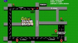 Perubahan Rute Festival Arakan Sahur Ramadhan 1443 H. GRAFIS : Panitia
