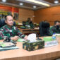FOTO : Rakornis TMMD ke 109 melalui video conference di Gedung E, Puskodalad Mabesad, Jakarta Pusat, Kamis (03/09/20).