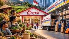 Ilustrasi rantai pasok Kopdes Merah Putih dan Indomaeco di tengah sorotan terhadap kemandirian ekonomi desa dan keberpihakan kepada UMKM. (FOTO : Dok. Ilustrasi AI)