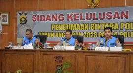 Sidang Penetapan Kelulusan Akhir Penerimaan Bintara Polri Gelombang II Tahun Anggaran 2023, Rabu (19/7/23). FOTO : Hms