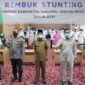 embuk Stunting Tahun 2021 dalam rangka Aksi Konvergensi Percepatan Pencegahan Stunting di Kabupaten Tanjab Barat di Lantai III Aula Kantor Bapedda, Rabu (14/04/21).