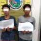 Pelaku S dan M Ketika Diamankan Tim Macan Satres Narkoba Polres Merangin. FOTO : HMs