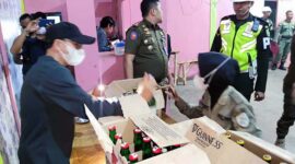 Barang Bukti Puluhan Mino Disita Satpol PP Kota Jambi saat Gelar Razia Trantibum, Kamis (27/4/23) malam. [FOTO : Pol PP Kota Jambi]