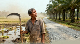 Mengapa Sawah di Tanjab Barat Berubah Menjadi Kebun Sawit?. FOTO : Lintastungkal