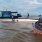 SB Evelyn Calisca 01 tenggelam di di perairan Pulau Burung dekat Tanjung Batu Kabupaten Indragiri Hilir, Riau, Kamis (27/4/23). FOTO : TANGKAPAN LAYAR 