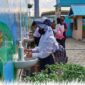 Pelaksanaan Protokol Kesehatan di SMP Negeri 2 Kuala Tungkal saat Pelaksanaan PTM, Senin (06/9/21). FOTO : HB