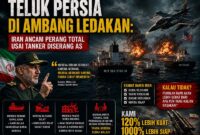 Ketegangan di Timur Tengah mencapai titik kritis. Serangan militer Amerika Serikat terhadap dua kapal tanker Iran, M/T Sea Star III dan M/T Sevda, telah memicu reaksi keras dari Teheran. Iran menegaskan bahwa mereka tidak akan tinggal diam atas blokade dan agresi yang terjadi. (VISUAL : HAIKUNNEWS.ID/LT)