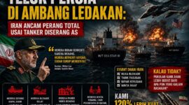 Ketegangan di Timur Tengah mencapai titik kritis. Serangan militer Amerika Serikat terhadap dua kapal tanker Iran, M/T Sea Star III dan M/T Sevda, telah memicu reaksi keras dari Teheran. Iran menegaskan bahwa mereka tidak akan tinggal diam atas blokade dan agresi yang terjadi. (VISUAL : HAIKUNNEWS.ID/LT)