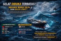 Pernyataan Resmi Otoritas Iran Menteri Luar Negeri Iran, Abbas Araghchi, menyatakan bahwa selat tersebut tetap terbuka bagi kapal-kapal dari negara yang tidak menunjukkan permusuhan dan telah berkoordinasi dengan militer Iran. (FOTO : LINTASTUNGKAL)