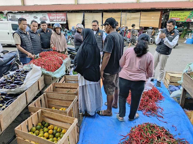 Satgas Pangan Polda Jambi Pantau Harga dan Ketersediaan Bahan Pokok Aman Selama Ramadhan. FOTO : VIRYZHA