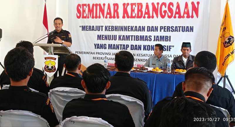 Dokumentasi Senkom Mitra Polri Provinsi Jambi Selenggarakan Seminar Kebangsaan Bersama Kesbangpol. FOTO : PANITIA