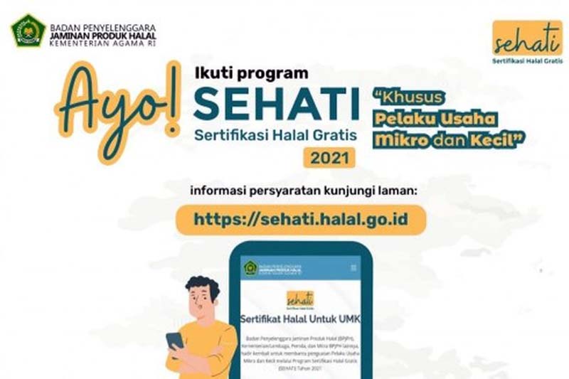 BPJPH Siapkan 25.000 Kuota Sertifikasi Halal Gratis untuk UMK, GRAFIS : kemenag.go.id