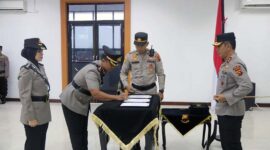 Kapolda Jambi Irjen Pol Drs Rusdi Hartono Pemimpin Sertijab PJU Polda Jambi, Jumat (114/7/23). FOTO : Hms

