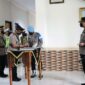 Kapolres Tanjab Barat AKBP Muharman Arta, SIK Saat Pimpin Sertijab dan Mengambil Kasat Samapta dan Kapolsek di Aula Mapolres Tanjab Barat, Kamis (3/11/22). FOTO : Humas RES TJB