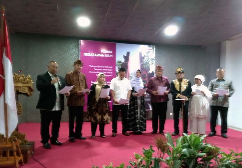 Forum Negarawan dari Cijantung Jakarta Serukan Enam Poin Indonesia Damai. FOTO : ISt