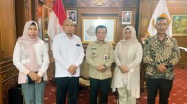Kakanwil KemenHam Jambi Sukiman dan Rombongan Audiensi dengan Gubernur Jambi Bahas Kerja Sama dan Penguatan Sarpras. FOTO : HMS