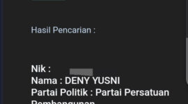 Identitas Salah Satu awak Media di Kabupaten Tanjung Jabung Barat yang terdaftar dalam Sipol PPP dan Hanura. FOTO : Tangkapan Layar