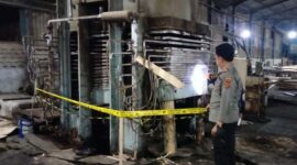 Lokasi Mesin Pabrik PT Sumber Graha Sejahtera (PT SGS) Dipsang Garis Pilisi. FOTO : Ist/PMJ