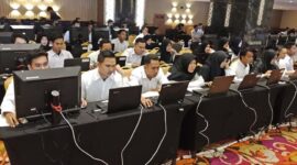 FOTO : Pelaksanaan Ujian SKD CPNS Tanjung Jabung Barat hari Pertama di Lt. 5 BW Luxury Hotel Jambi pada hari pertama, Rabu, (19/02/20)