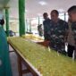 Sampel Urine 572 Prajurit TNI dan ASN Korem 042/Gapu yang Dites Urine. FOTO : Penrem