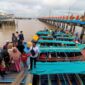 Aktivitas Speedboat di Pelabuhan dalam Kota Kuala Tungkal. FOTO : Ist