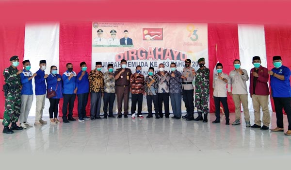 Satgas Pamrahwan Maluku Utara Pos 5 Maba SSK I Yonif RK 732/Banau Hadiri Upacara Sumpah Pemuda