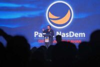Motivasi Surya Paloh Kepada Kader dan Bacaleg NasDem se Sulsel Menyongsing Pemilu 2024. [FOTO : Media Indonesia]
