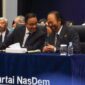 Anies Baswedan dan Surya aloh pada Acara Deklarasi di Nasdem Tower pada 3 Oktober 2022. FOTO : Ist/Net