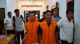 Subdit IV Tipidter Polda Jambi Serahkan Tiga Tersangka dan Barang Bukti ke Kejaksaan Negeri Jambi. FOTO : Viryzha