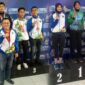 Ketua Pengkab TaeKwonDo Tanjab Barat Jamal Darmawan Sie, SE, MM bersama Atlet Peraih Medali. FOTO : Ist 