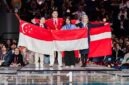 Fatima Rani Al Husna Prameswara, delegasi Talenta Vokasi Indonesia, saat berdiri di atas podium setelah berhasil meraih Medali Perunggu (Bronze Medal) pada bidang Restaurant Service dalam ajang bergengsi WorldSkills Competition (WSC) Shanghai 2026. (FOTO : Dok. Kemnaker)
