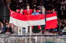 Fatima Rani Al Husna Prameswara, delegasi Talenta Vokasi Indonesia, saat berdiri di atas podium setelah berhasil meraih Medali Perunggu (Bronze Medal) pada bidang Restaurant Service dalam ajang bergengsi WorldSkills Competition (WSC) Shanghai 2026. (FOTO : Dok. Kemnaker)