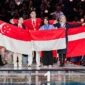 Fatima Rani Al Husna Prameswara, delegasi Talenta Vokasi Indonesia, saat berdiri di atas podium setelah berhasil meraih Medali Perunggu (Bronze Medal) pada bidang Restaurant Service dalam ajang bergengsi WorldSkills Competition (WSC) Shanghai 2026. (FOTO : Dok. Kemnaker)