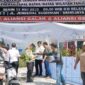 Aksi penggalangan 1000 Tanda Tangan menolak Pergeseran Tapal Batas Tanjab Barat, Senin (15/5/23). FOTO : Ist