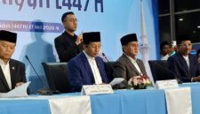 Menteri Agama RI Nasaruddin Umar memimpin jalannya konferensi pers hasil Sidang Isbat Penetapan 1 Zulhijah 1447 H di Auditorium H.M. Rasjidi, Kantor Kementerian Agama, Jakarta, Minggu (17/5/2026). Melalui keputusan bersama tersebut, Pemerintah resmi menetapkan bahwa Hari Raya Idul Adha 1447 H jatuh pada Rabu, 27 Mei 2026. (Foto: Dok. Kementerian Agama RI / ANTARA) 