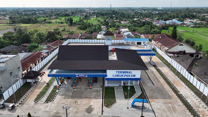 Terminal Lubuk Pakam Siap Uji Coba, Kadishub Sumut Pastikan Fasilitas Dimanfaat Optimal. FOTO : GH