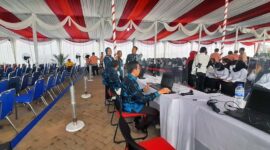 Calon PPPK 2023 Pemkab Tanjab Barat Ikuti Tes Seleksi Kompetensi di Jambi. FOTO : LT