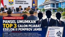 Pansel resmi mengumumkan daftar peringkat tiga besar terbaik untuk mengisi lima jabatan strategis eselon II tahun 2026 yang dilakukan secara transparan, profesional, dan kompetitif. (FOTO: Dok. Istimewa)