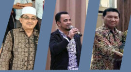 FOTO : Grafis Lintastungkal diurut dari KIRI : H. Anwar Sadat - H. Muklis kemudian Mulyani Siregar