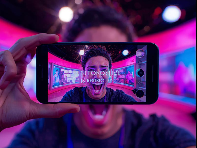 Mendadak, TikTok Live Tiba-tiba Dibatasi?. FOTO : AI/LT