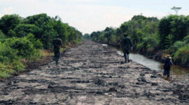 FOTO : Kegiatan Fisik TMMD 108 tahun 2020 Kodim 0419/Tanjab Sudah Menampakan Wujud Nyata Berupa Jalan Sepanjang 10.695 Meter di Kecamatan Sadu, Kabupaten Tanjab Timur.